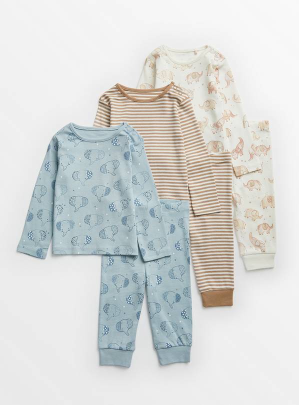 Elephant Pyjamas 3 Pack Up to 3 mths